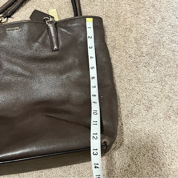 Coach Madison Pebbled Leather Tote in Espresso/Eggplant - Picture 16 of 16
